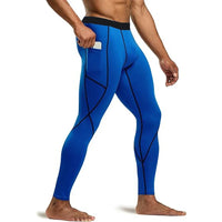 Men's Solid Compression Tights - Quick-Dry Crossfit & Basketball
