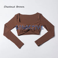 Long Sleeve Crop Workout Top - Breathable Anti-Pill Fabric