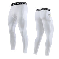 Men's Skinny Compression Gym Trousers - Dry-Fit Elastane