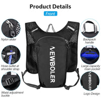 NEWBOLER Trail Running Backpack Ultra Lightweight Hydration Vest Breathable Functional Pack for Marathon Cycling Hiking