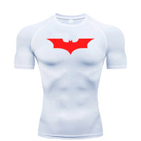 Bat Print Men's Compression Gym T-Shirt - Short Sleeve