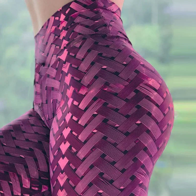 Printed High-Waist Training Leggings - All-Season Stretch