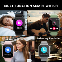 1.99" Bluetooth Call Smart Watch Men Women Full Touch Screen Sports Fitness Pedometer Smartwatch for Android iPhone