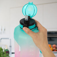 GIFUBOWA 2.2L Motivational Water Jug - Handle, Straw & Time Marker