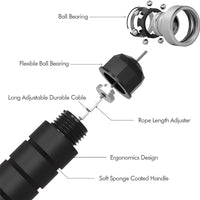 Ball-Bearing Speed Jump Rope - Tangle-Free Adjustable Wire & Foam Handles