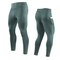 Men's Skinny Compression Gym Trousers - Dry-Fit Elastane
