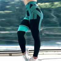 Printed High-Waist Training Leggings - All-Season Stretch