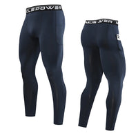 Men's Skinny Compression Gym Trousers - Dry-Fit Elastane