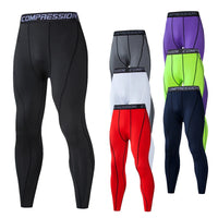 Men's Dry-Fit Compression Sweatpants - Flexible Elastane Tights