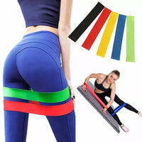TPE Coloured Yoga Resistance Bands - Home Gym & Pilates Strength