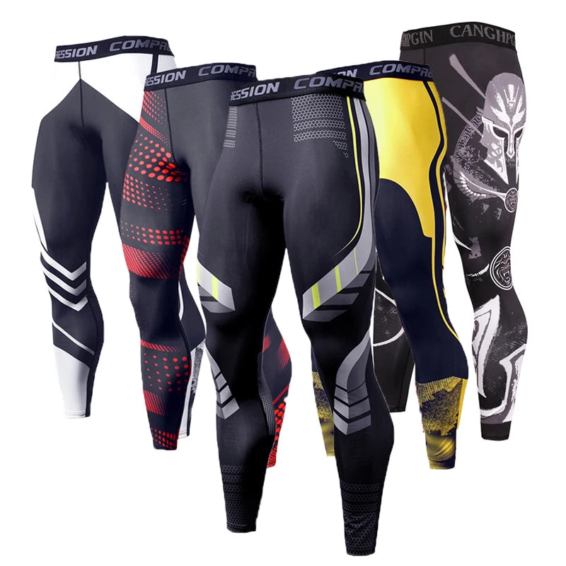 Men's Quick-Dry Compression Running Tights - Gym & Jogging