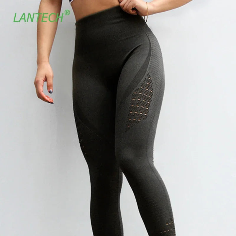 LANTECH Seamless Tummy Control Compression Yoga Tights