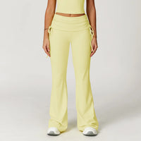 High-Waist Flared Bell-Bottom Yoga Leggings - Butt-Lifting Scrunch
