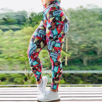 Printed High-Waist Training Leggings - All-Season Stretch