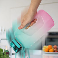 GIFUBOWA 2.2L Motivational Water Jug - Handle, Straw & Time Marker