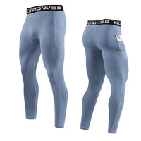 Men's Skinny Compression Gym Trousers - Dry-Fit Elastane