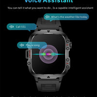 2025 New For Men Military Smart Watch Men IP68 5ATM Outdoor Sports Fitness Tracker Health Monitor 1.96" BT Call Smartwatch