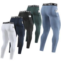 Men's Skinny Compression Gym Trousers - Dry-Fit Elastane
