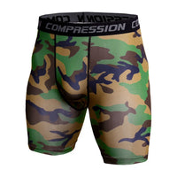 Men's 3D Camouflage Print Compression Gym Shorts