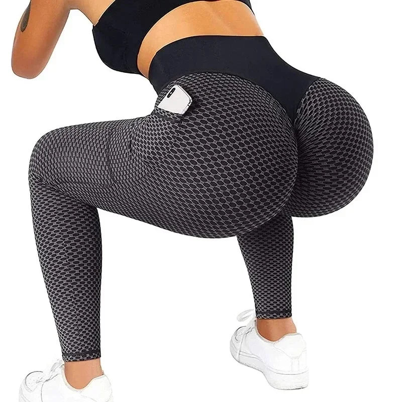 RWRK Scrunch Butt High-Waist Workout Leggings with Pockets - S-3XL