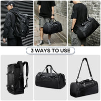 Likros Sports Gym Bag Travel Duffel Bag with Shoes Compartment for Men Women 40L Lightweight Foldable Duffel Bag Workout Bag