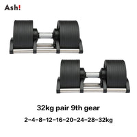 Adjustable Dumbbell Pair - 2kg to 45kg Max Home Fitness Set