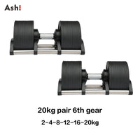 Adjustable Dumbbell Pair - 2kg to 45kg Max Home Fitness Set