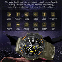 Military-Grade 360x360 HD Smartwatch - Flashlight, BT Call & Health