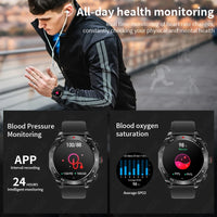 LIGE 2-in-1 AMOLED Smartwatch with Built-In Bluetooth Earbuds