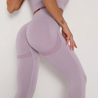 DIQUEQI Seamless Push-Up High-Waist Yoga Pants - Nylon Elastane