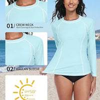 Anfilia UPF 50+ Long-Sleeve Rash Guard - Quick-Dry Athletic Top