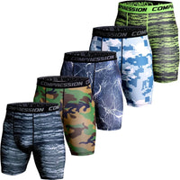 Men's 3D Camouflage Print Compression Gym Shorts