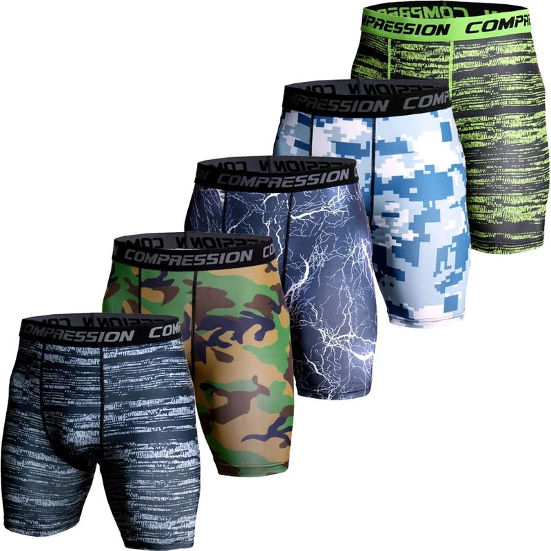 Men's 3D Camouflage Print Compression Gym Shorts