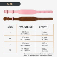 Women's 10.5cm Powerlifting Belt - Pink Back Support for Squats