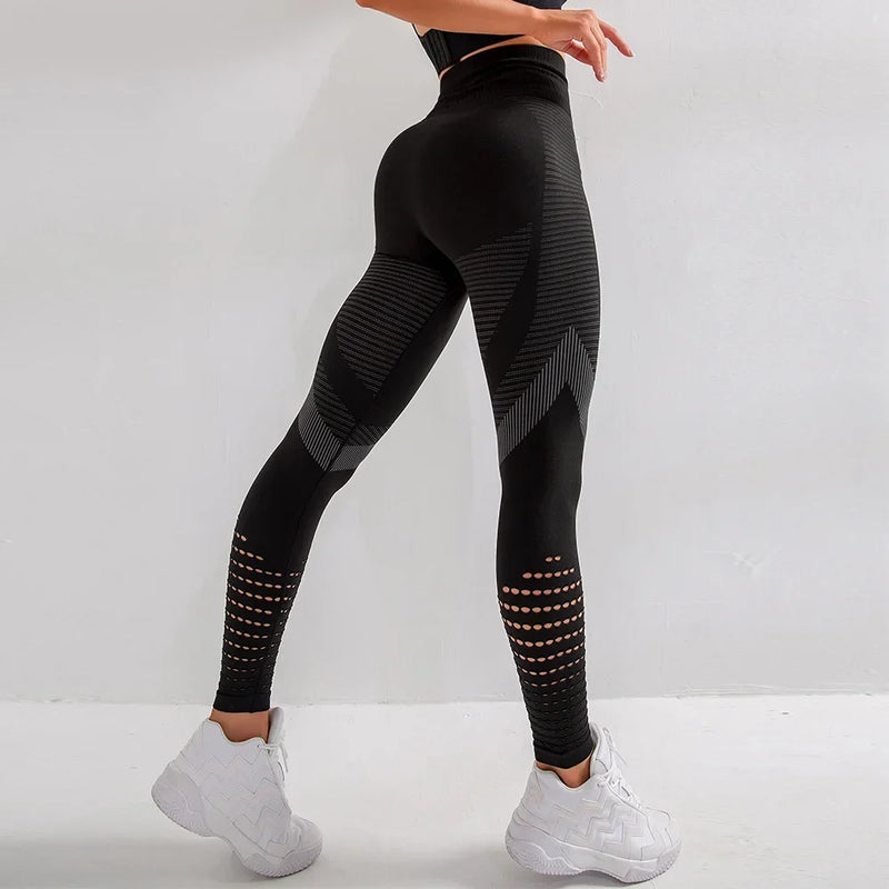 LANTECH Women's Seamless Compression Gym Leggings - Athletic Fit
