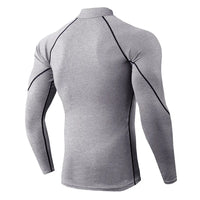 Men's Long-Sleeve Tight Compression Rash Guard - Bodybuilding