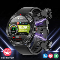 LIGE 2-in-1 AMOLED Smartwatch with Built-In Bluetooth Earbuds