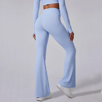 Wide-Leg Flared High-Waist Tummy Control Yoga Leggings