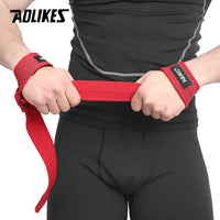 AOLIKES Anti-Skid Silicone Weightlifting Wrist Straps - 1 Pair