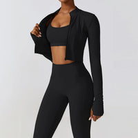 2-3 Piece Yoga Suit - Sports Bra, Crop Top & Gym Leggings