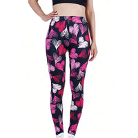 Heart Print High-Elasticity Tight-Fit Yoga Leggings