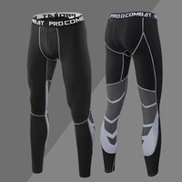Men's Dry-Fit Compression Sweatpants - Flexible Elastane Tights