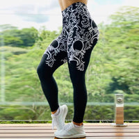 Printed High-Waist Training Leggings - All-Season Stretch