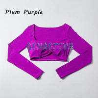 Long Sleeve Crop Workout Top - Breathable Anti-Pill Fabric