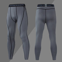 Men's Skinny Compression Gym Trousers - Dry-Fit Elastane