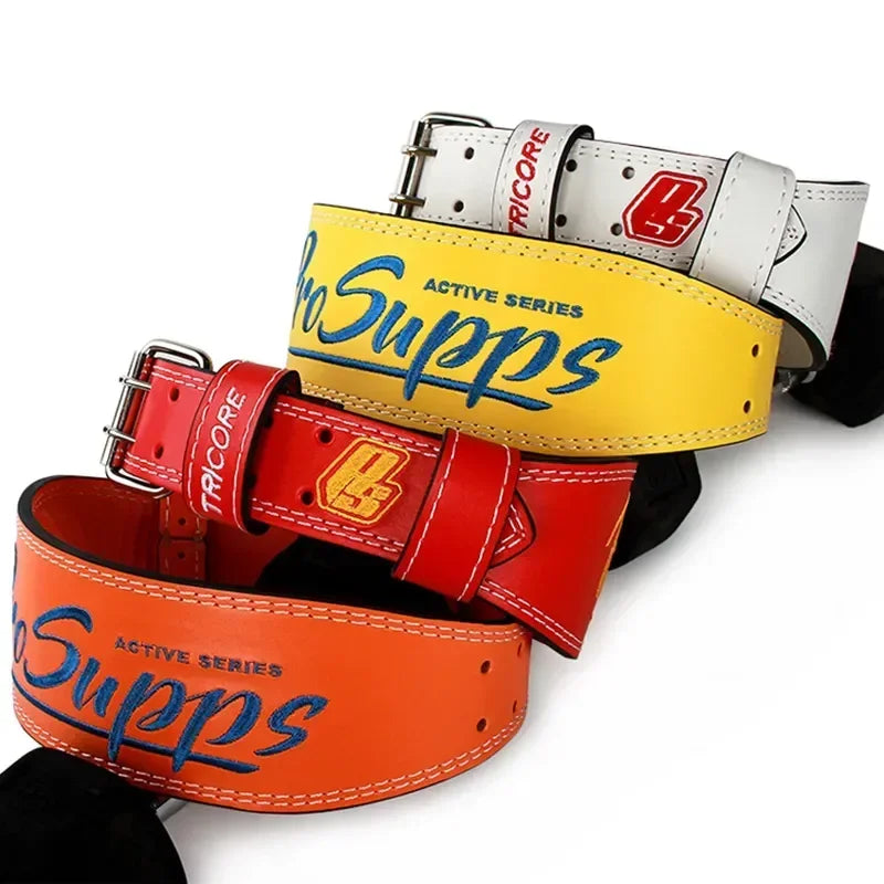 Leather Weightlifting Belt - Lumbar Support for Squats & Deadlifts