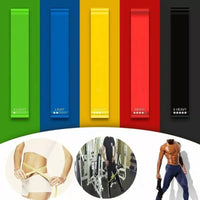 TPE Coloured Yoga Resistance Bands - Home Gym & Pilates Strength