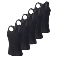 5-Piece Men's Cotton Fitness Vest Set - Sleeveless Tank Tops