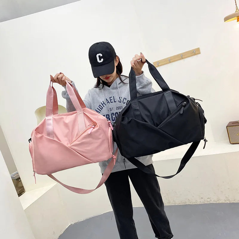 Multifunction Travel Bag Women Sports Gym Fitness Bags Dry and Wet Separation Swimming Shoulder Duffle Handbags Shoes Daypack