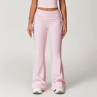 High-Waist Flared Bell-Bottom Yoga Leggings - Butt-Lifting Scrunch